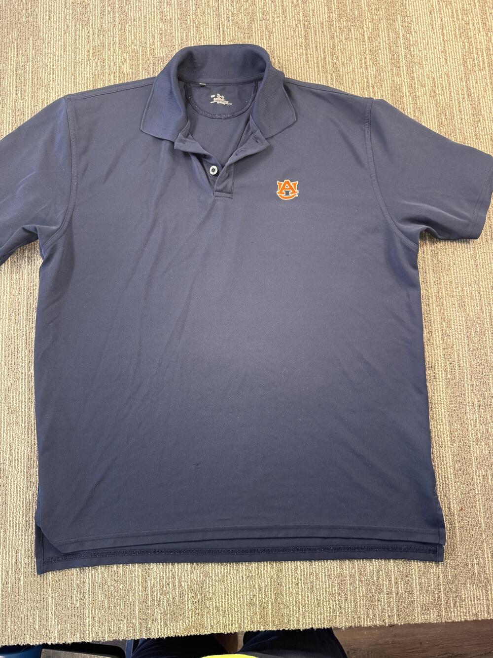 Auburn Tigers Polo Shirt Mens Medium Navy NCAA Football Under Armour Golf